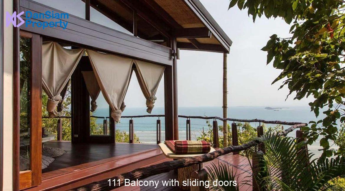 111 Balcony with sliding doors