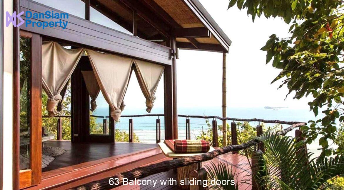 63 Balcony with sliding doors