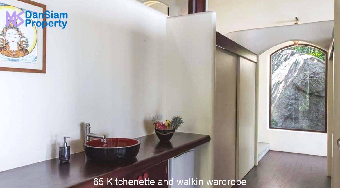 65 Kitchenette and walkin wardrobe