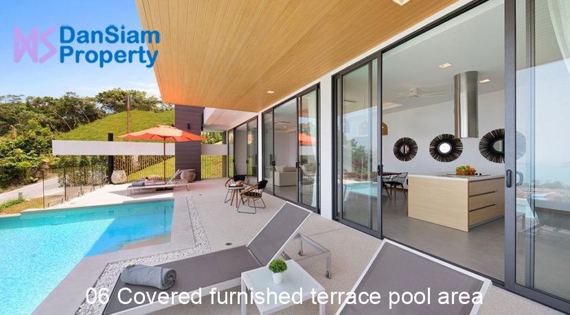 06 Covered furnished terrace pool area