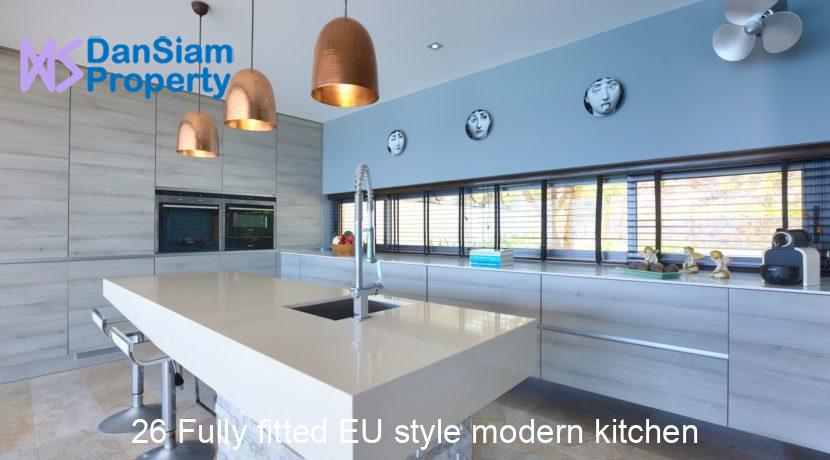 26 Fully fitted EU style modern kitchen