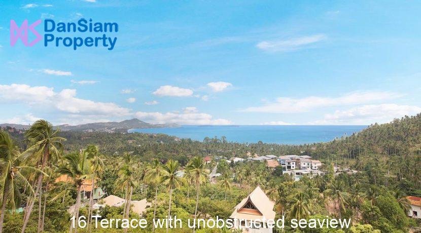 16 Terrace with unobstructed seaview