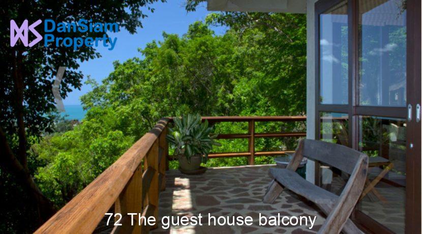 72 The guest house balcony