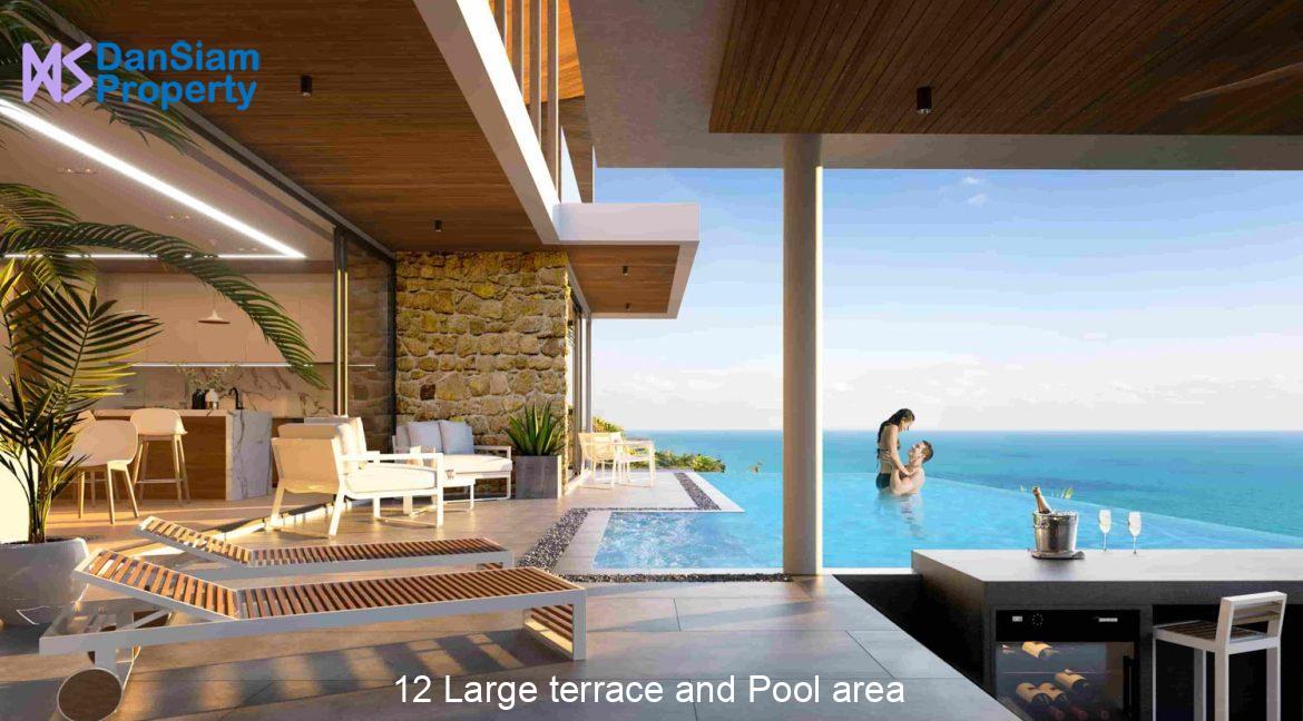 12 Large terrace and Pool area