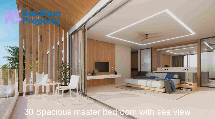 30 Spacious master bedroom with sea view