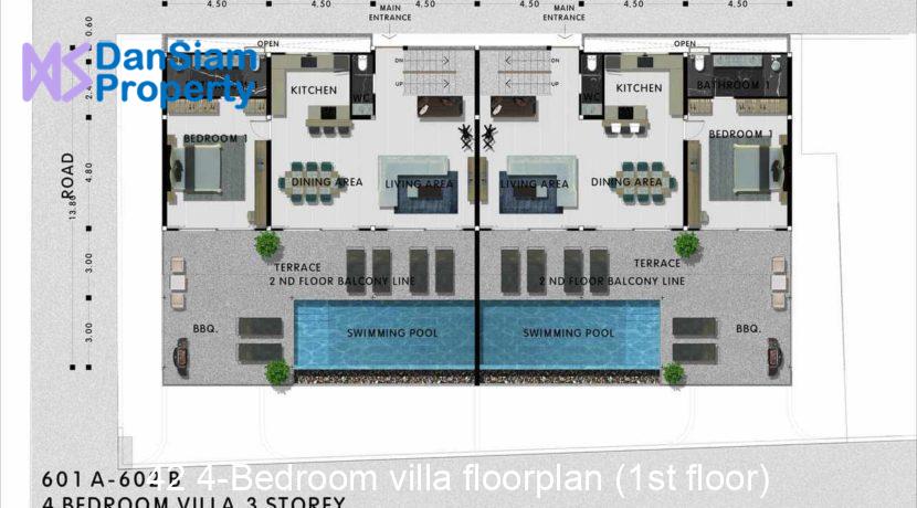 42 4-Bedroom villa floorplan (1st floor)