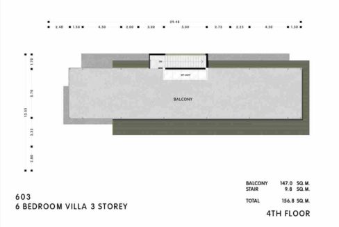 64 6-Bedroom villa floorplan (4th floor)