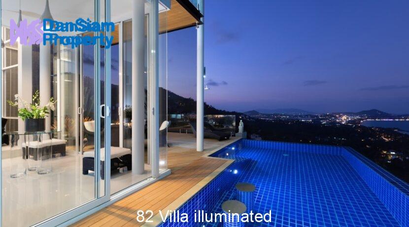 82 Villa illuminated