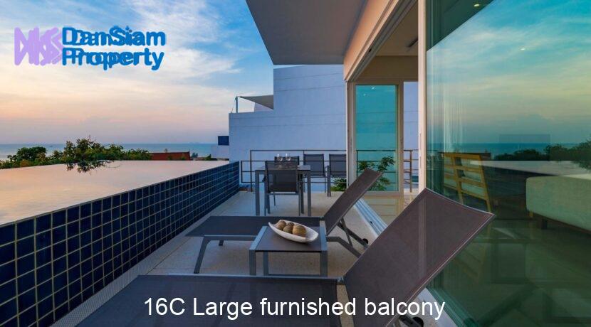 16C Large furnished balcony