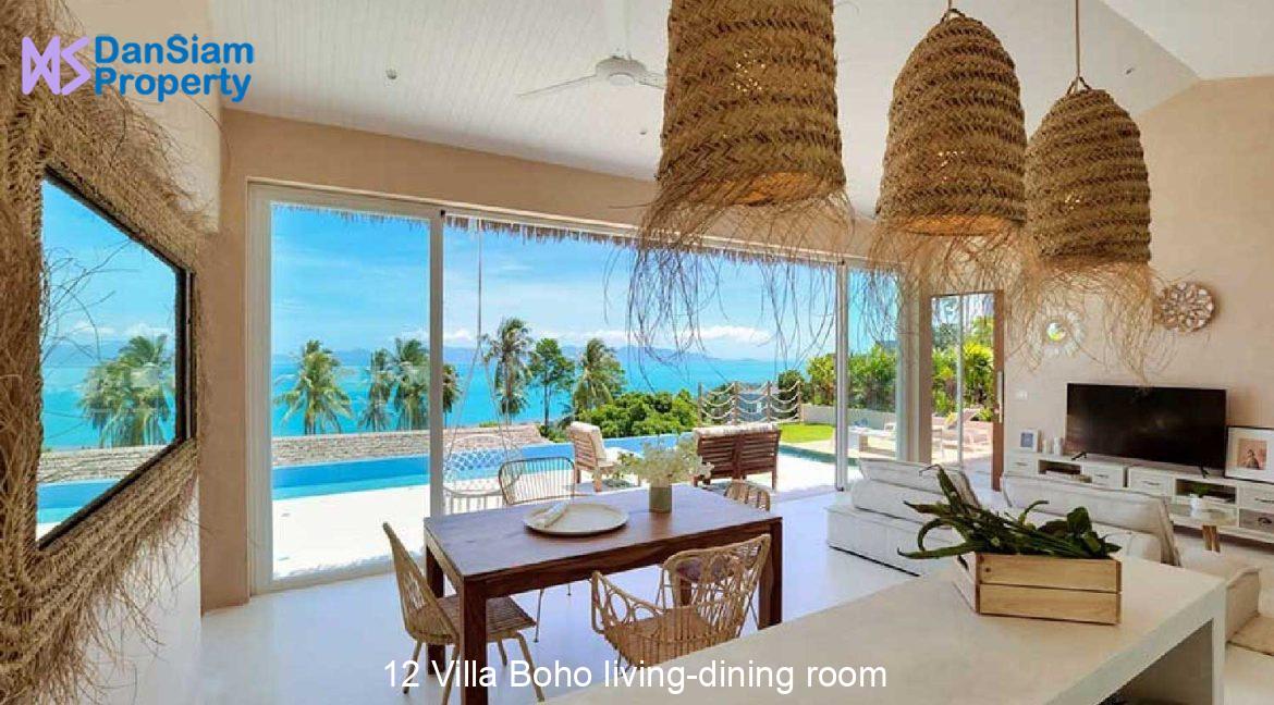 12 Villa Boho living-dining room