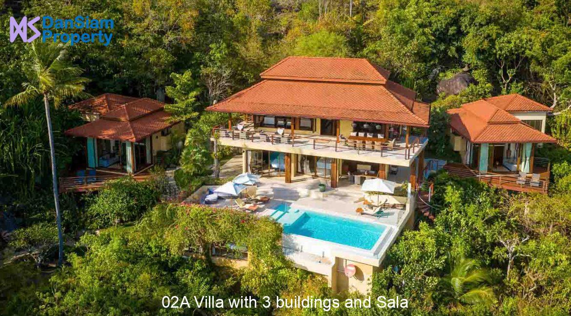 02A Villa with 3 buildings and Sala