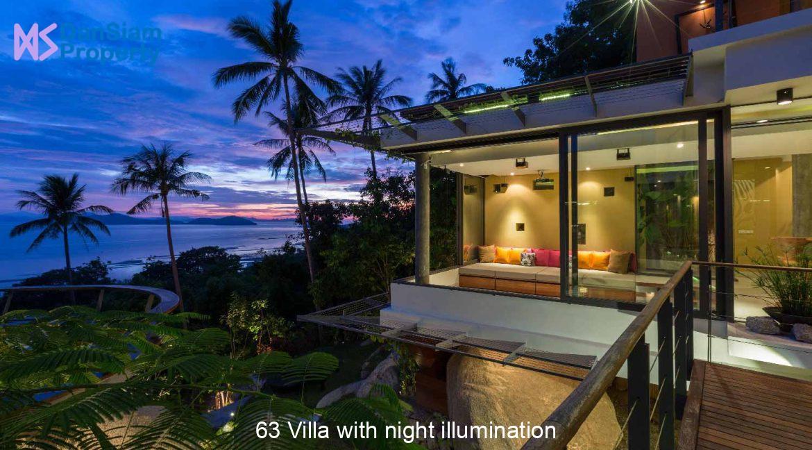 63 Villa with night illumination