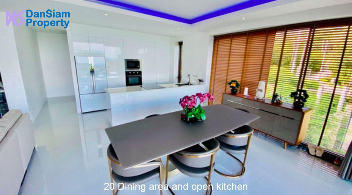 20 Dining area and open kitchen