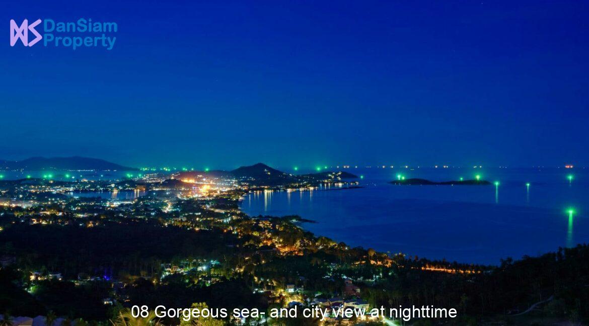 08 Gorgeous sea- and city view at nighttime
