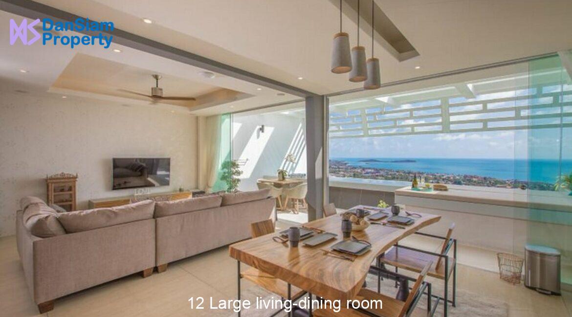 12 Large living-dining room