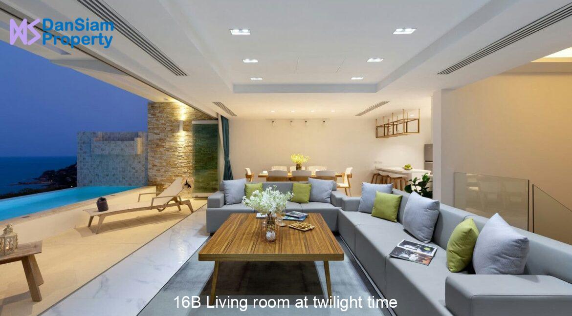 16B Living room at twilight time