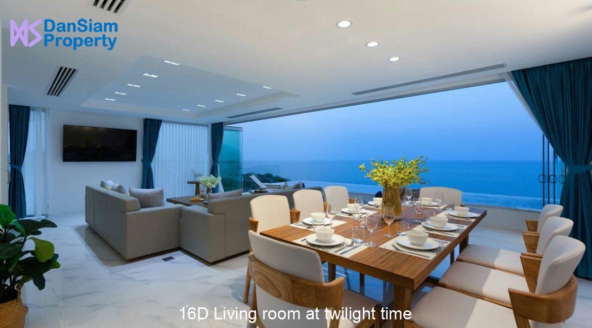 16D Living room at twilight time