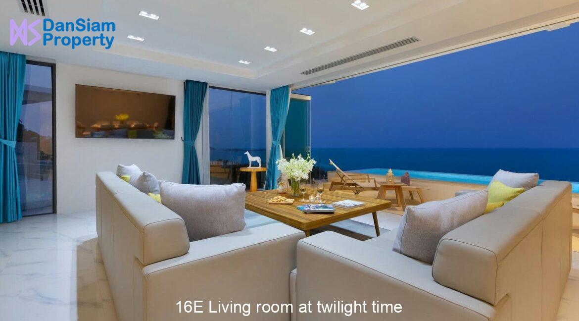 16E Living room at twilight time