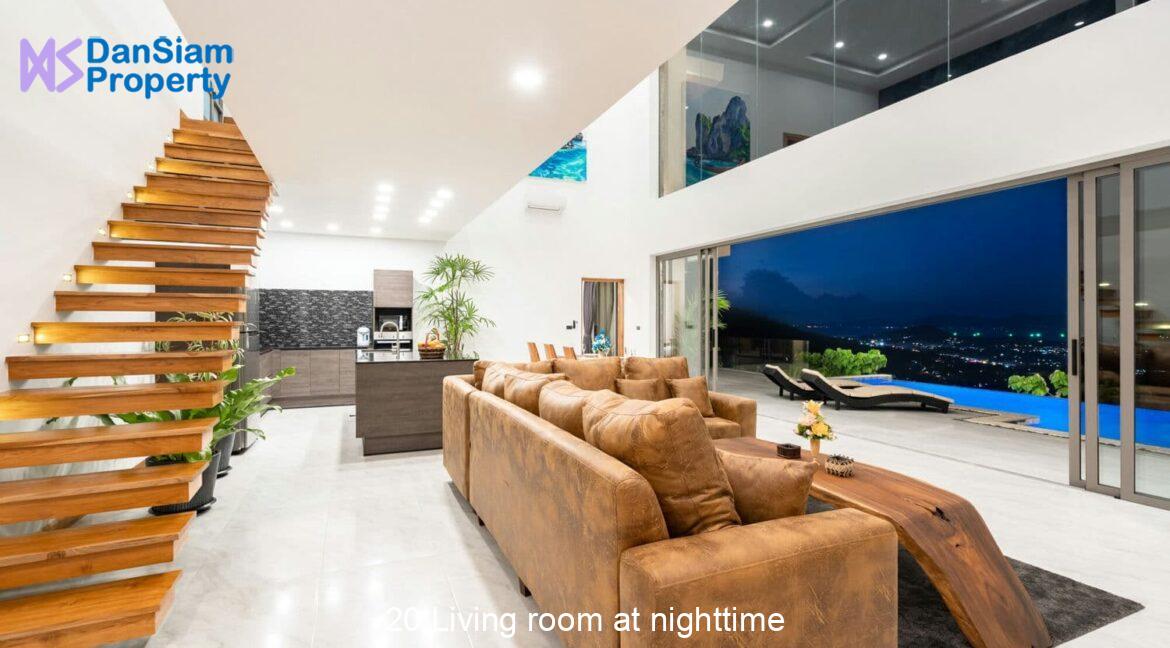 20 Living room at nighttime