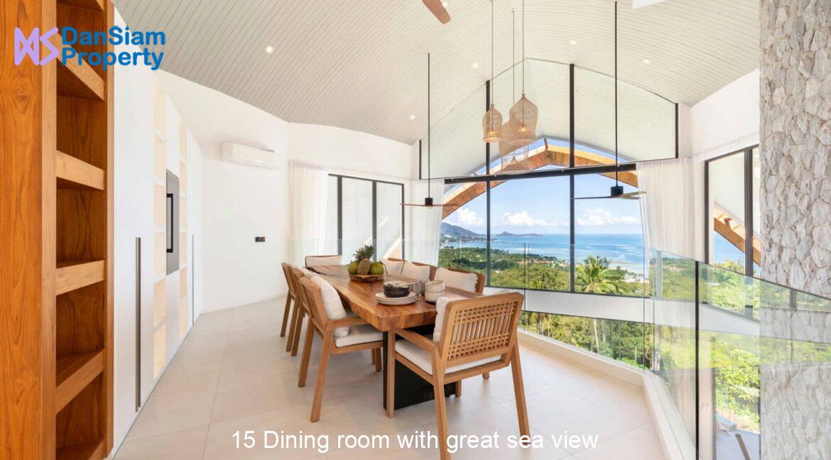 15 Dining room with great sea view
