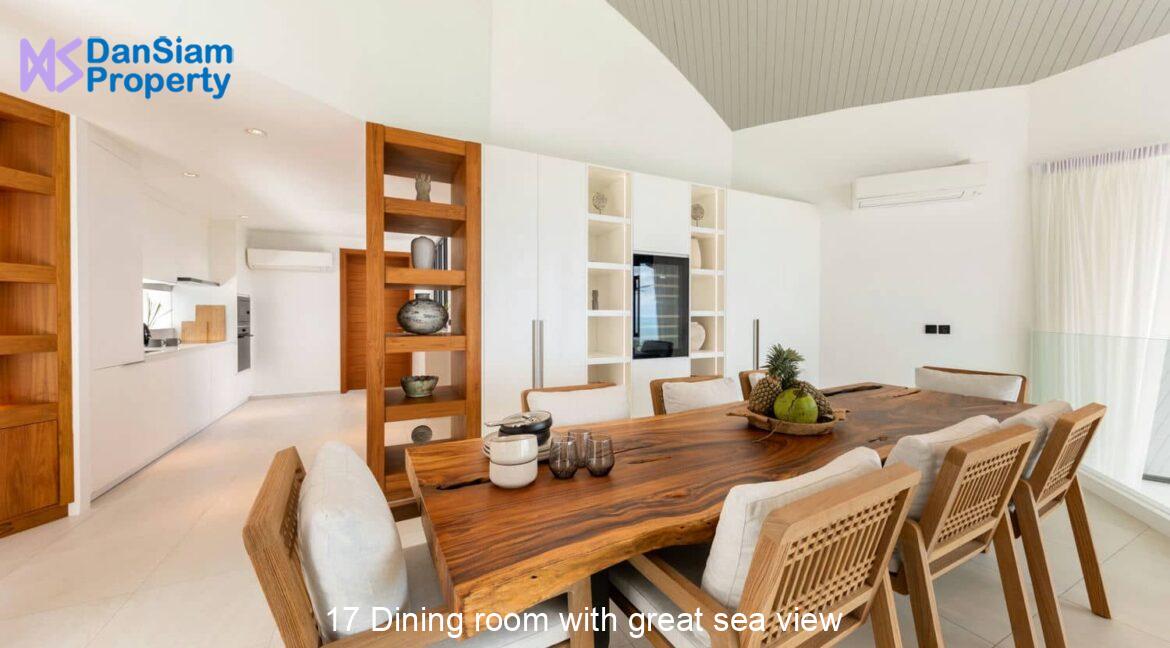 17 Dining room with great sea view