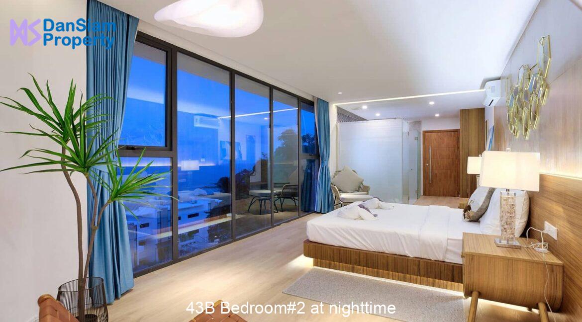 43B Bedroom#2 at nighttime