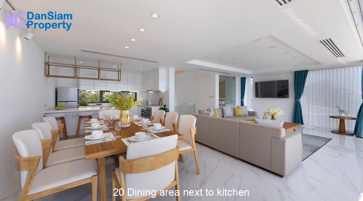 20 Dining area next to kitchen