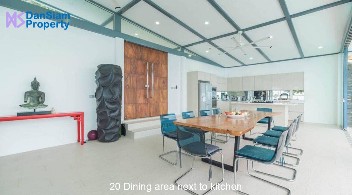 20 Dining area next to kitchen