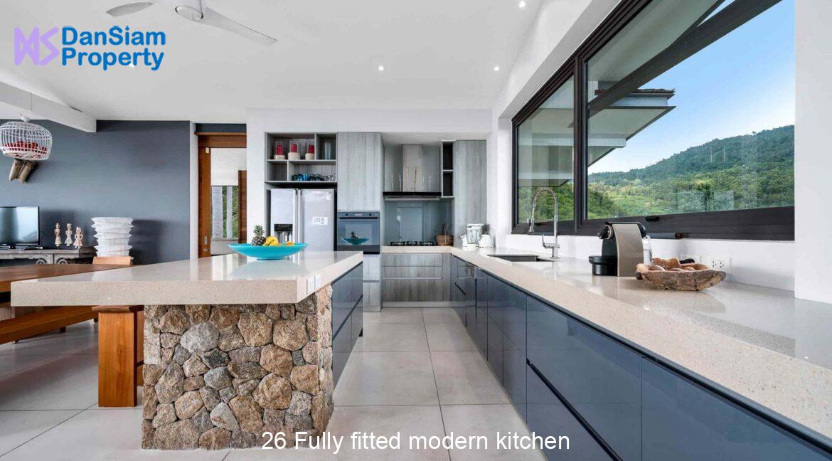 26 Fully fitted modern kitchen