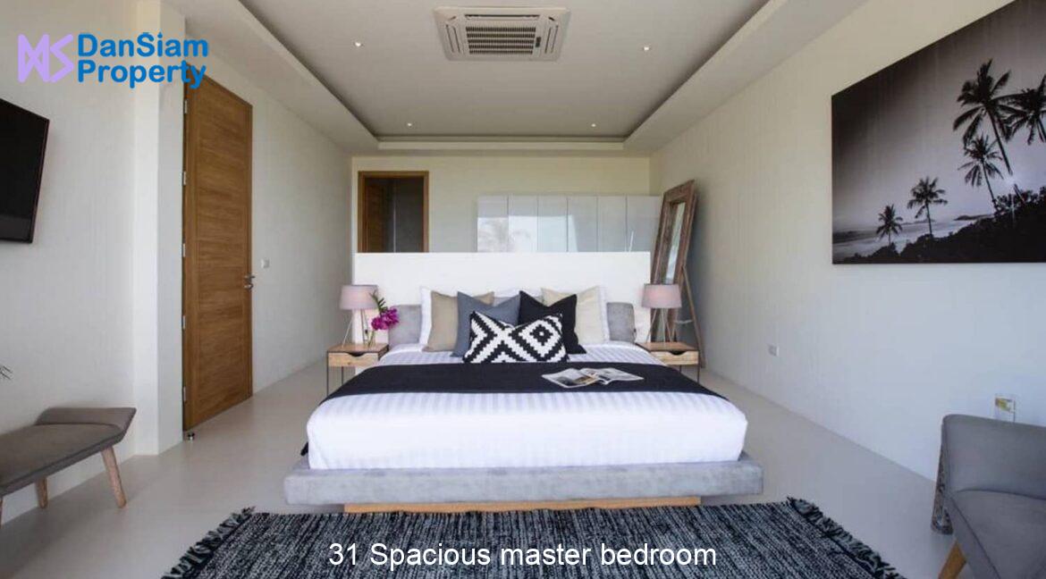 31 Spacious master bedroom