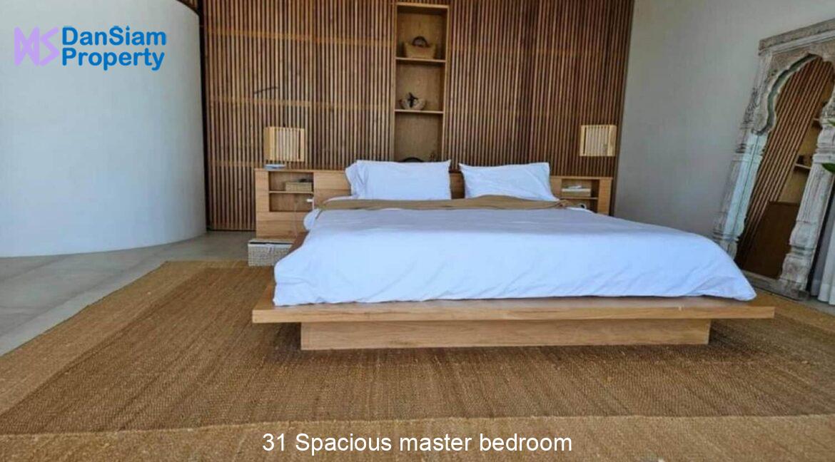 31 Spacious master bedroom