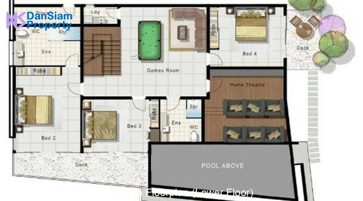 72 Villa Floorplan (Lower Floor)