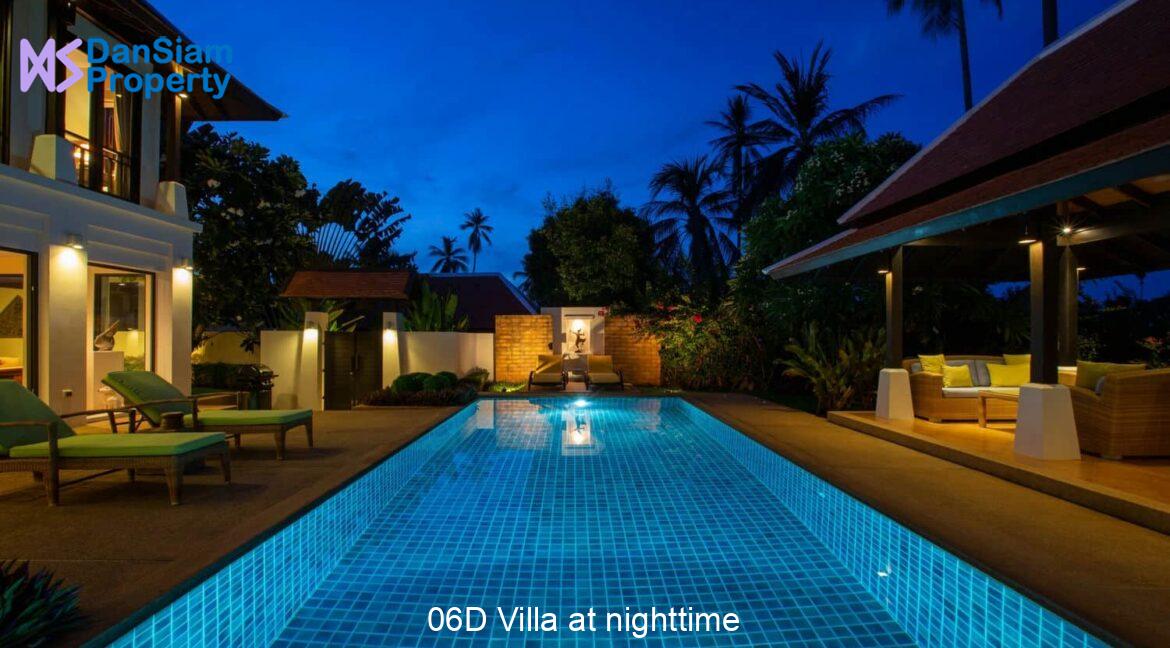 06D Villa at nighttime