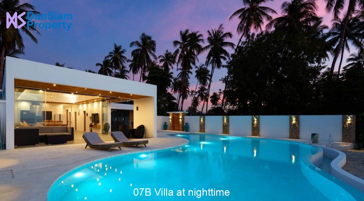 07B Villa at nighttime