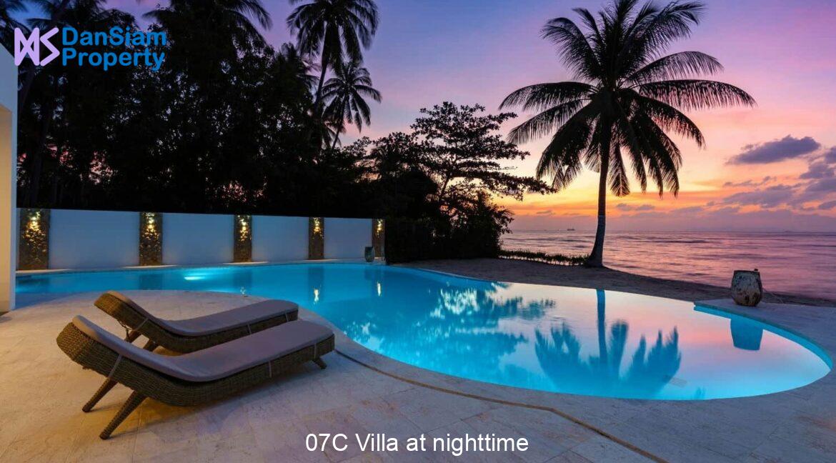 07C Villa at nighttime