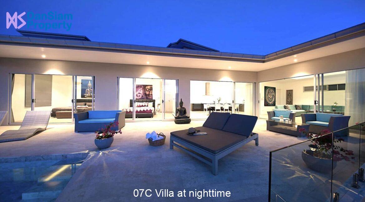 07C Villa at nighttime