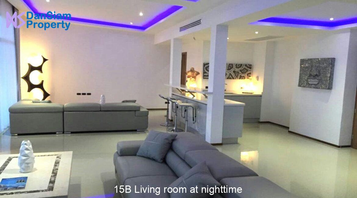 15B Living room at nighttime