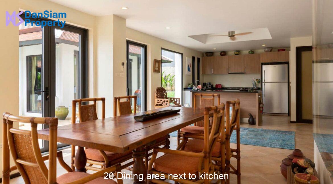 20 Dining area next to kitchen