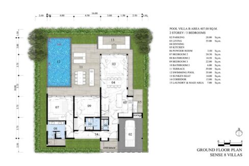 71 Villa Floorplan (3-Bedroom Groundfloor)