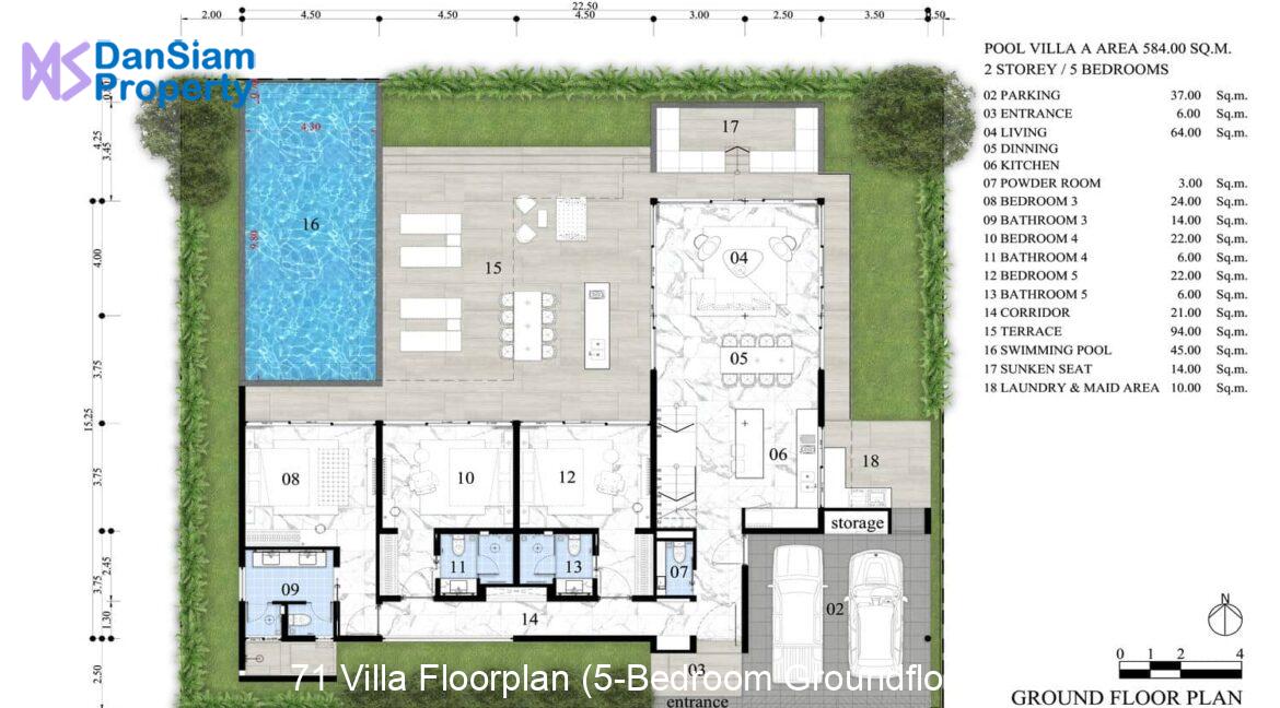 71 Villa Floorplan (5-Bedroom Groundfloor)