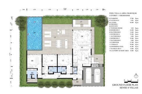 71 Villa Floorplan (5-Bedroom Groundfloor)