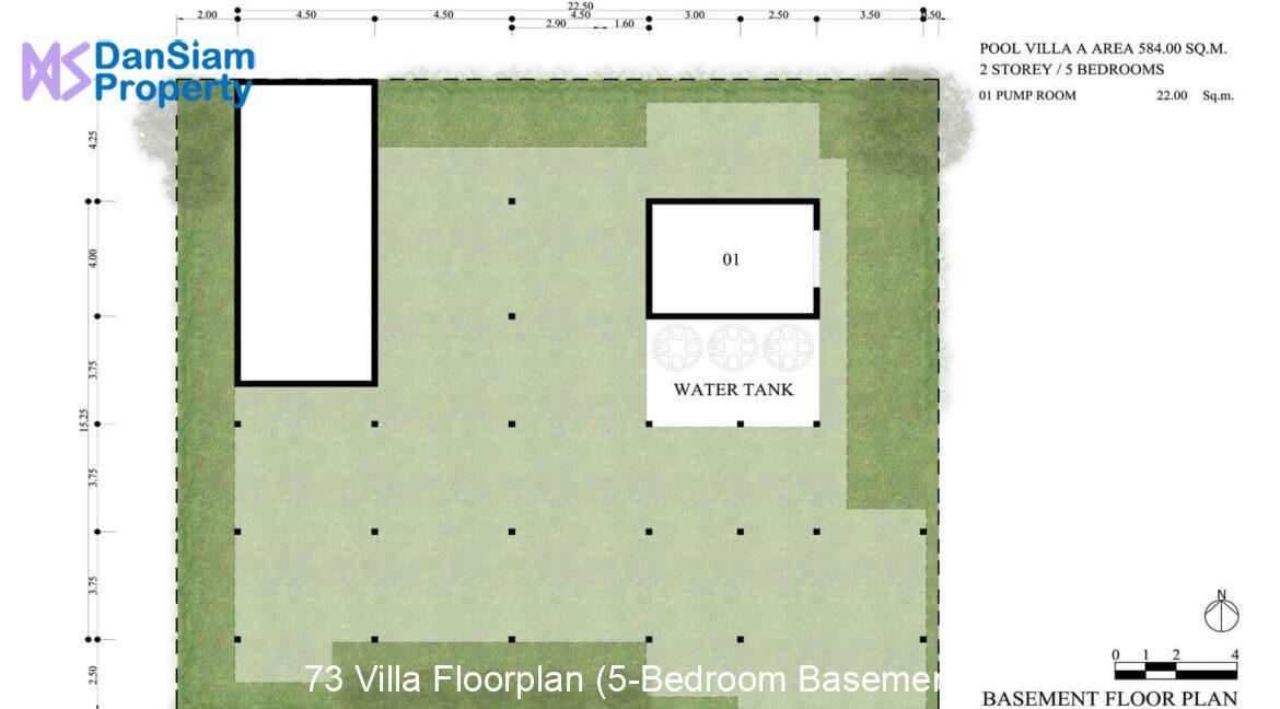 73 Villa Floorplan (5-Bedroom Basement)