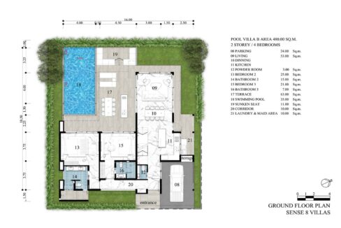 74 Villa Floorplan (4-Bedroom Groundfloor)